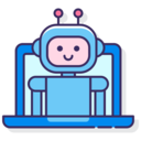 seo and web,laptop,chat,social media,network,social network,social networks,chat option,chat program,robot man
